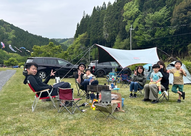 GW前半：二王公園キャンプ場 オートサイト大好評！